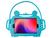 Capa Infantil Para Tablet Multilaser M8 Tela 8 Polegadas Suporte Veicular Anti Impacto Silicone Azul Claro