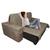 Capa p/ Sofá Retrátil e Reclinável em Acquablock Impermeável - Veste sofás de 1,96m até 2,35m Marrom-claro