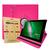 Capa Para Ipad 3 3ª Geração 2012 Tablet 9.7 Polegadas Couro Giratória Reforçada Premium + Pelicula Pink
