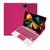 Capa Para iPad Pro 12.9 2021 Case Com Teclado E Touchpad Colorido Anti Impacto Premium Pink