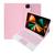 Capa Para iPad Pro 12.9 2021 Case Com Teclado E Touchpad Colorido Anti Impacto Premium Rosa Claro