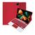 Capa Para iPad Pro 12.9 2021 Case Com Teclado E Touchpad Colorido Anti Impacto Premium Vermelha