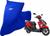 Capa Para Moto Honda Elite 125 Com Logo Azul