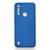 Capa Para Motorola Moto G8 Power Lite Silicone Aveludada Azul