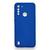 Capa Para Motorola Moto G8 Power Lite Silicone Aveludada Azul Bic