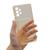 Capa Para Samsung Galaxy A23 5G Com Porta Cartão Silicone Transparente Bege
