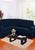 Capa para sofa de canto elasticada em malha AZUL PETROLEO