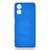 Capa + Película Para Motorola Moto G04 Silicone Aveludada Azul