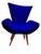capa protetor cadeira poltrona vegas borboleta canoa decor sala quarto recepção tendêcia Azul