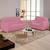 Capa Protetor De Sofá 2 e 3 Lugares pra Sala Tecido Malha Gel com Elastico 2e3 Lug Super Luxo Toque Macio Rosa