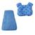 Capa Protetora Carrinho De Bebê + Travesseiro Cabeça Chata azul