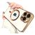 Capa Protetora Compatível para iPhone 13Pro case Luxo Blindex Megsafe Proteção na Câmera 13Pro Dourado