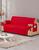 Capa protetora de sofá avulsa de 3 lugares com laço porta objetos cores variadas Vermelho