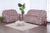 Capa Protetora de Sofá Kit 2 e 3 Lugares com 21 Elásticos Retrô Tamanho King Malha Gel Estampada 5 Folhas Marrom