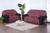 Capa Protetora de Sofá Kit 2 e 3 Lugares com 21 Elásticos Retrô Tamanho King Malha Gel Mista Estampada 4 Folhas Vermelha e Preta