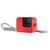 Capa Silicone GoPro Hero 7 6 5 Black + Cordão Ajustável - Sleeve + Lanyard Vermelho claro