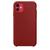 Capa Silicone para iPhones 11 Aveludado Por dentro Red White Apple