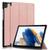Capa Smart Case Compatível com Tablet Galaxy Tab A8 SM-X200 SM-X205 10.5 Polegadas Rosa Metálico