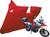 Capa Sob Medida Moto Suzuki V-Strom 650 1000 Top Case Bau Vermelha