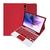 Capa Tab S7 Fe 12.4 Case Smart com Teclado e Touchpad Colorido Anti Impacto Premium Vermelha