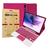 Capa Tab S7 Fe 12.4 Case Teclado e Touchpad Colorido + Pelicula de Vidro Premium Pink