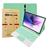Capa Tab S7 Fe 12.4 Case Teclado e Touchpad Colorido + Pelicula de Vidro Premium Verde Claro