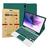 Capa Tab S7 Fe 12.4 Case Teclado e Touchpad Colorido + Pelicula de Vidro Premium Verde Militar