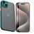 Capa Translucida Compatível Com iPhone 15 Todos + Pelicula Hidrogel Verde-escuro