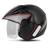 Capacete Aberto EBF Thunder Open Classic Preto e Vermelho Preto e Vermelho