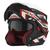 Capacete Articulado Masculino Feminino Pro Tork Robocop Attack Evo Fosco PRETO - VERMELHO