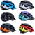 Capacete Asw Fun Ciclismo Urbano Com Led Traseiro Feminino Masculino Vermelho, Preto