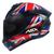 Capacete ASX/ Axxis Draken Solid Brilho - Preto Black Preto/Vermelho/Azul