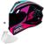 Capacete ASX Masculino Feminino Esportivo Moto Modelo Premium Com Viseira fumê Preto Tiffany e Rosa