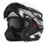 Capacete Attack Evo Fechado Robocop Articulado Escamoteavel Queixo Gladeador Masculino Feminino Tork PRETO - CINZA