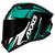 Capacete Axxis Draken Vector Moto Esportivo Masculino Feminino Lançamento Preto e Tiffany