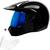 Capacete Bieffe 3 Sport Moto Cross L Classic Esportivo + Viseira Azul Lançamento Preto Brilho