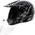 Capacete Bieffe Moto Cross 3 Sport Flag EUA Combo Masculino Feminino + Viseira Fumê Preto e Prata