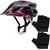 Capacete Bike Mtb Tsw Ciclista Com Sinalizador De Led + Luvas Rosa, Preto tsw, Luvas