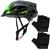 Capacete Bike Mtb Tsw Ciclista Com Sinalizador De Led + Luvas Verde tsw raptor 3, Luvas