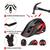 Capacete Bike Skate Patins  Adulto + Viseira + Extensor de Guidão Preto, Vermelho