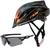 Capacete Bike Tsw Ciclismo Mtb Com Sinalizador De Led Leve E Resistente + Óculos Esporte Laranja Tsw Raptor 3