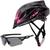 Capacete Bike Tsw Ciclismo Mtb Com Sinalizador De Led Leve E Resistente + Óculos Esporte Rosa tsw raptor 3
