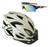 Capacete Ciclismo Bike Bicicleta C/ Luz Led Elleven + Óculos Esportivo Espelhado Branco