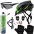 Capacete Ciclismo Bike + Garrafa Térmica + Suporte + Pisca + Óculos + Par De Luvas Verde tsw raptor 3