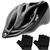 Capacete Ciclismo Feminino Masculino Bike Ptk Ajustável Com Viseira + Par de Luvas Carbono