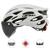 Capacete Ciclismo Mtb Com Viseira Magnética Led Ultraleve Branco