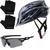 Capacete Ciclismo Tsw Bike Mtb Com Sinalizador De Led + Óculos Esporte + Par De Luvas Preto tsw raptor 3