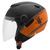 Capacete De Moto Aberto Masculino Feminino Pro Tork New Atomic Skull Riders LARANJA - PRETO FOSCO