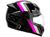 Capacete de Moto Articulado Mixs Helmets Gladiator Super Speed Cinza e Vermelho Tamanho 56 Cinza e Rosa