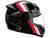 Capacete de Moto Articulado Mixs Helmets Gladiator Super Speed Cinza e Vermelho Tamanho 56 Cinza e Vermelho
